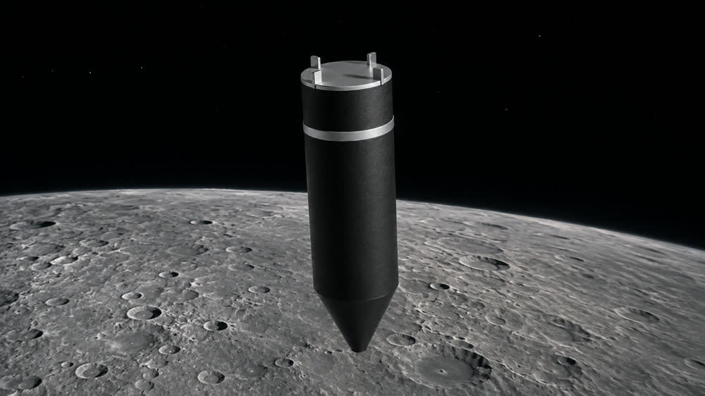 USAGI penetrator above the lunar surface